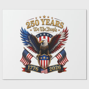 250 Years We The People Eagle Wrapping Paper
