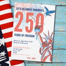 250th America Anniversary Retro Statue Of Liberty