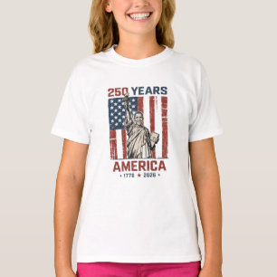 250th America Liberty Statue Obama Patriotic Strip T-Shirt