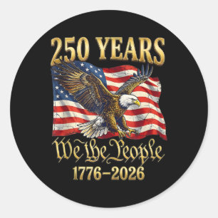 250th America Us 250 Years We The People Birthday Classic Round Sticker
