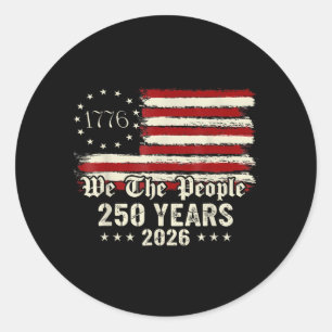 250th America US 250 Years We The People Birthday Classic Round Sticker