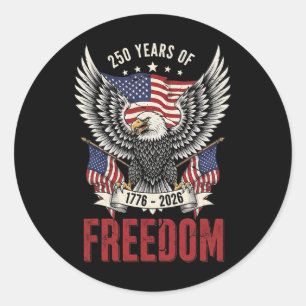 250th American Anniversary Independence 250 Years Classic Round Sticker