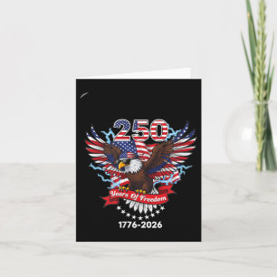 250th american birthday usa 1776-2026 anniversary card