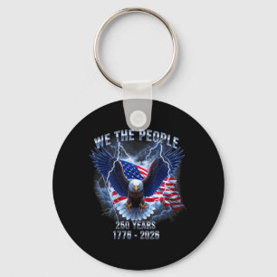 250Th Anniversary 1776-2026 America Flag Eagle 4Th Key Ring