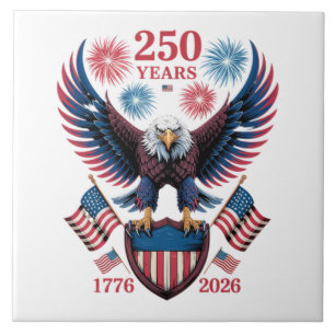 250th Anniversary 250 Years USA 1776 Ceramic Tile
