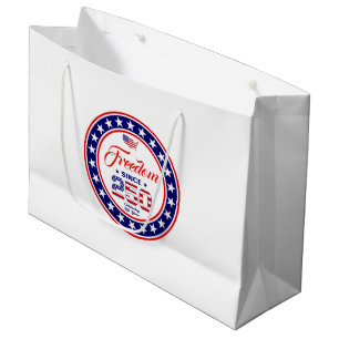 250th Anniversary 4th of July American Flag Large Gift Bag
