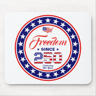 250th Anniversary 4th of July American Flag Mouse Pad
