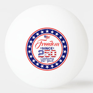 250th Anniversary 4th of July American Flag Ping Pong Ball