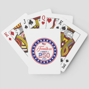 250th Anniversary 4th of July American Flag Playing Cards