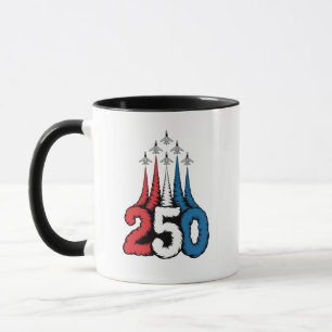 250th Anniversary 4th Of July Jet Patriotic Mug