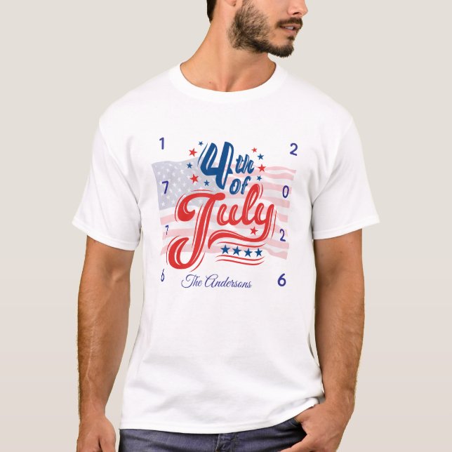 250th Anniversary 4th Of July USA Basic  T-Shirt (Front)