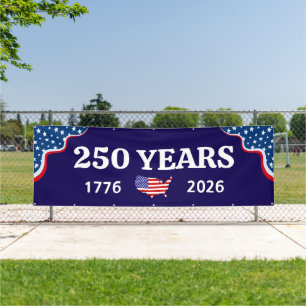 250th Anniversary America 1776-2026 US Birthday Banner