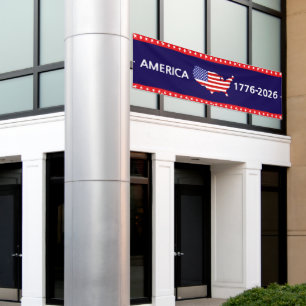 250th Anniversary America 1776-2026 US Birthday Banner