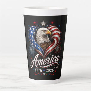 250th Anniversary America Flag Eagle 250 Years Latte Mug