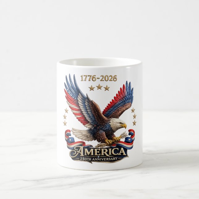 250th Anniversary America Patriotic Eagle 2026  Coffee Mug (Center)