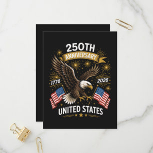 250th Anniversary Bald Eagle Celebration Invitation Postcard