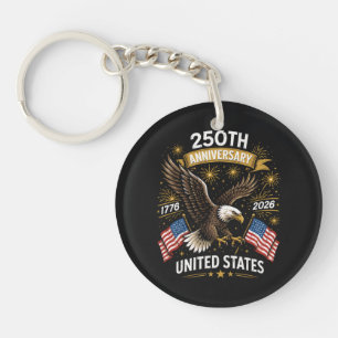 250th Anniversary Bald Eagle Celebration Key Ring