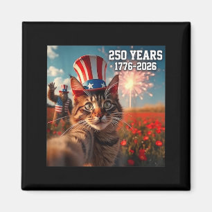 250th Anniversary Cat Selfie Bigfoot USA Magnet