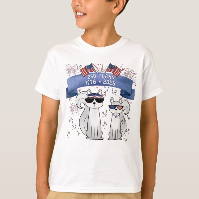 250th Anniversary Cool Squirrels T-Shirt (Front)