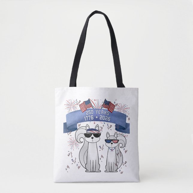 250th Anniversary Cool Squirrels Tote Bag (Front)