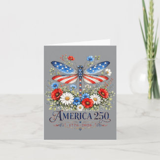 250th Anniversary Dragoy Usa Flag Patriotic 4th Of Card