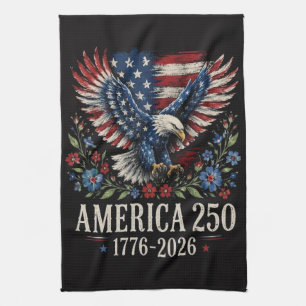 250th Anniversary Eagle American Tea Towel