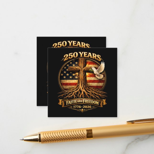 250th Anniversary Enclosure Card (Front/Back In Situ)