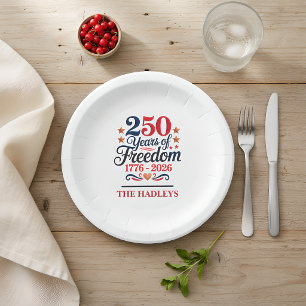 250th Anniversary Freedom Party Paper Plate