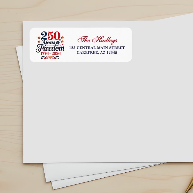 250th Anniversary Freedom Return Address Label (Creator Uploaded)
