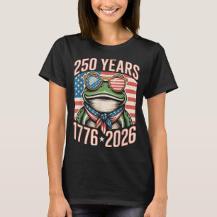250th Anniversary Frog 1776 2026 250 Years America T-Shirt