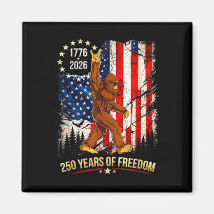 250th anniversary funny bigfoot rock on 250 years magnet