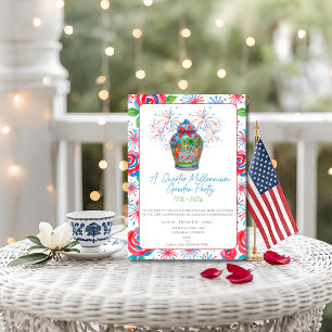 250th Anniversary Garden Party Ginger Jar 1776 Invitation