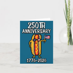 250Th Anniversary Hotdog 1776 2026 Illustration Card