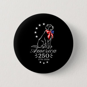 250th anniversary labrador retriever america 250 6 cm round badge