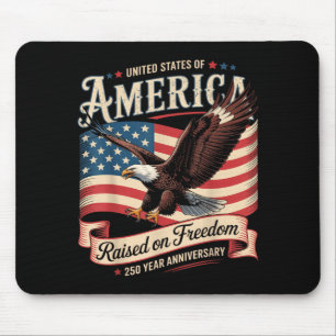 250th Anniversary Of Aamerica 4th Of July Us Flag Mouse Pad
