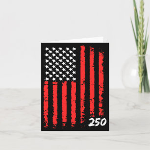 250th Anniversary Of Aamerica Black Aamerican Flag Card