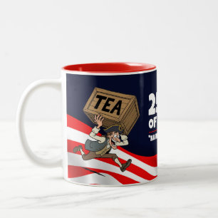 250th Anniversary of the USA Spilling The Tea Two-Tone Coffee Mug