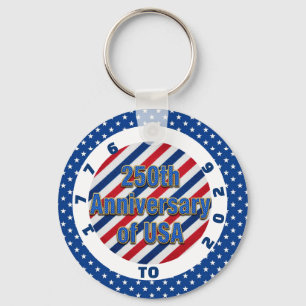250th Anniversary of USA Stars Stripes Key Ring