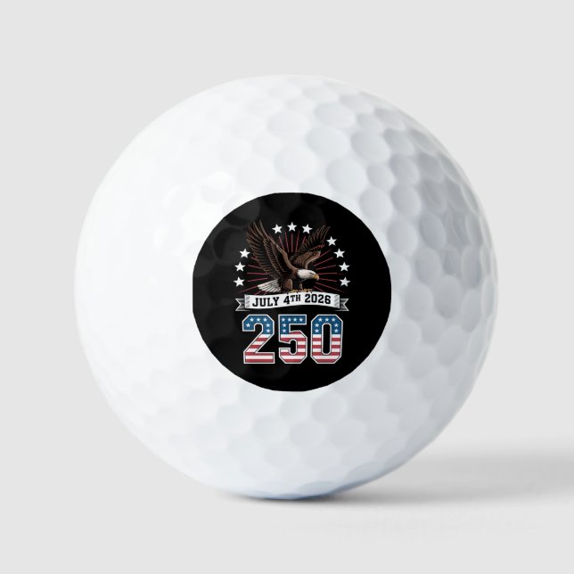 250th Anniversary Patriotic 4th Of July 1776 2026 Golf Balls (Front)