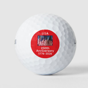 250th Anniversary Patriotic American Flags Wilson Golf Balls
