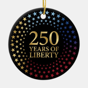 250th Anniversary, Patriotic Family Keepsake Ceramic Ornament