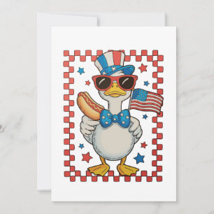 250th Anniversary Patriotic Goose 4th Of July Thank You Card