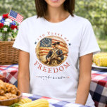 250th Anniversary Revolutionary Soldier Freedom T-Shirt<br><div class="desc">Honor the 250th birthday of American independence with this American Revolution design t-shirt. Perfect for the 250th Anniversary,  this vintage style patriot art is for any proud descendant of a Revolutionary War soldier or patriotic American celebrating their heritage and history. Created by Simply Farmhouse Press.</div>