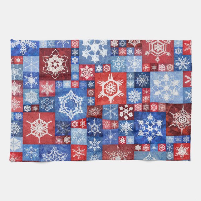250th Anniversary Snowflake Collage Tea Towel (Horizontal)