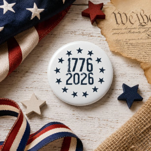 250th Anniversary Star 1776–2026 of year freedom  6 Cm Round Badge