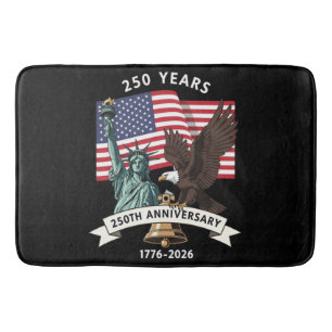 250th Anniversary Statue of Liberty Eagle Flag Bath Mat
