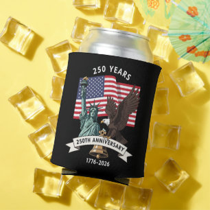 250th Anniversary Statue of Liberty Eagle Flag Can Cooler