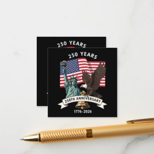 250th Anniversary Statue of Liberty Eagle Flag Enclosure Card