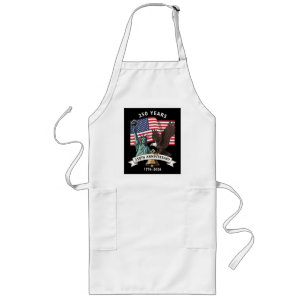 250th Anniversary Statue of Liberty Eagle Flag Long Apron