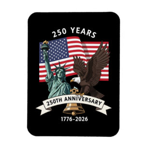 250th Anniversary Statue of Liberty Eagle Flag Magnet
